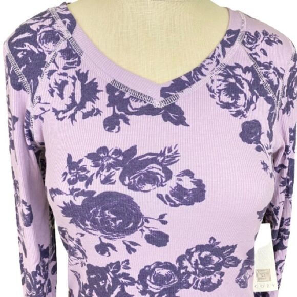 Lularoe Hazel Long Sleeve Raglan V-Neck Tee - Size Small - Picture 4 of 7